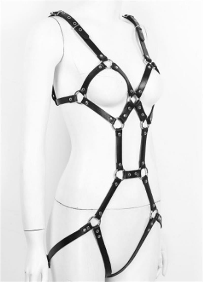 TEEK - Hot Harness Bodysuit Set SET theteekdotcom black S 
