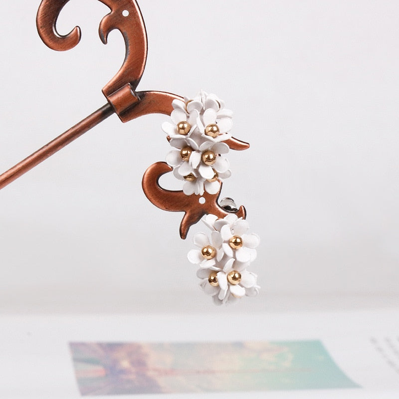 TEEK - Flourish Flower Hoop Earrings JEWELRY theteekdotcom   