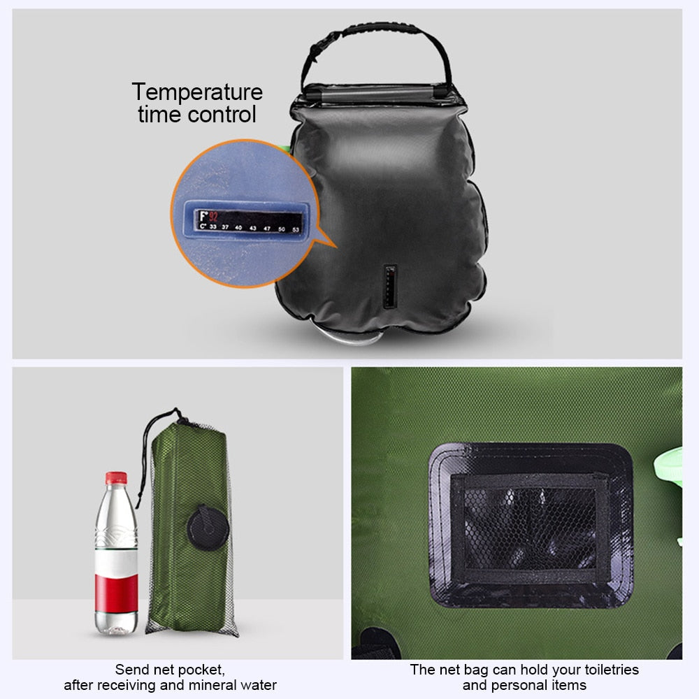 TEEK - 20L Outdoor Camping Solar Heated Shower Bag SHOWER theteekdotcom   