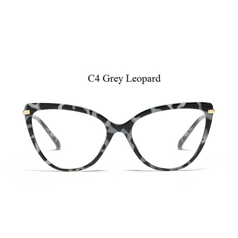 TEEK - Antiblue Cat Eye Eyewear EYEGLASSES theteekdotcom C4 Grey Leopard  
