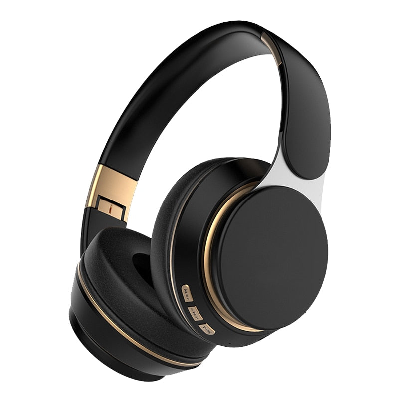 TEEK - Wireless Bluetooth Headset Foldable Stereo Headphones With Mic EARPHONES theteekdotcom Black  