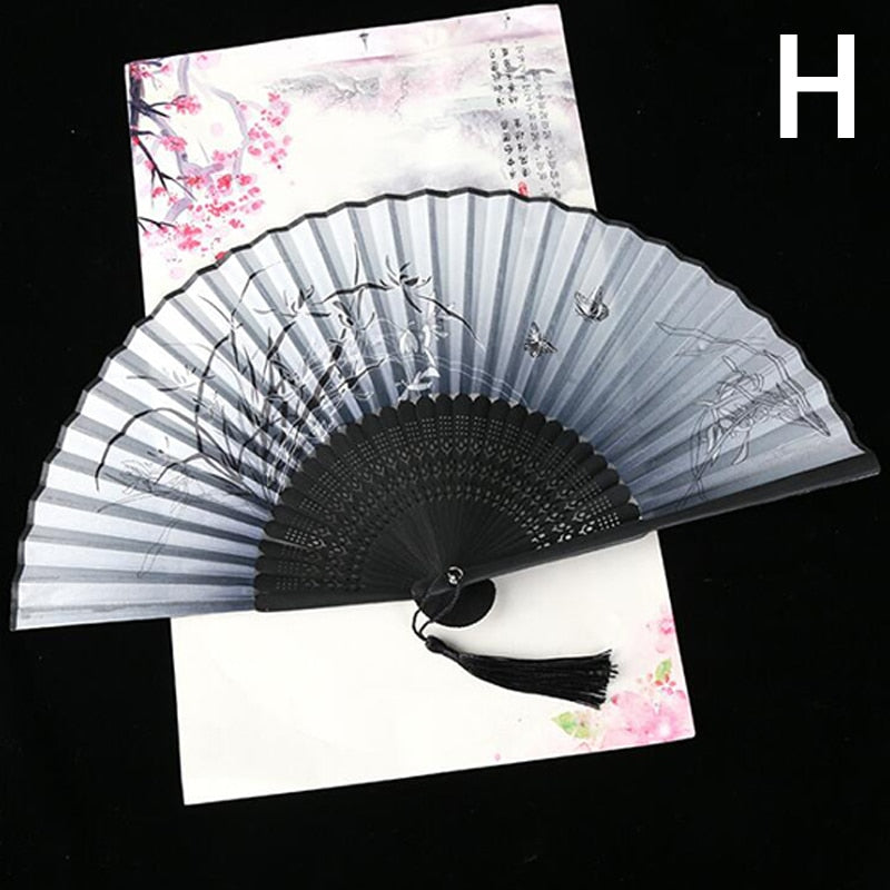 TEEK - Flower Patterned Folding Hand Fan FAN theteekdotcom H  