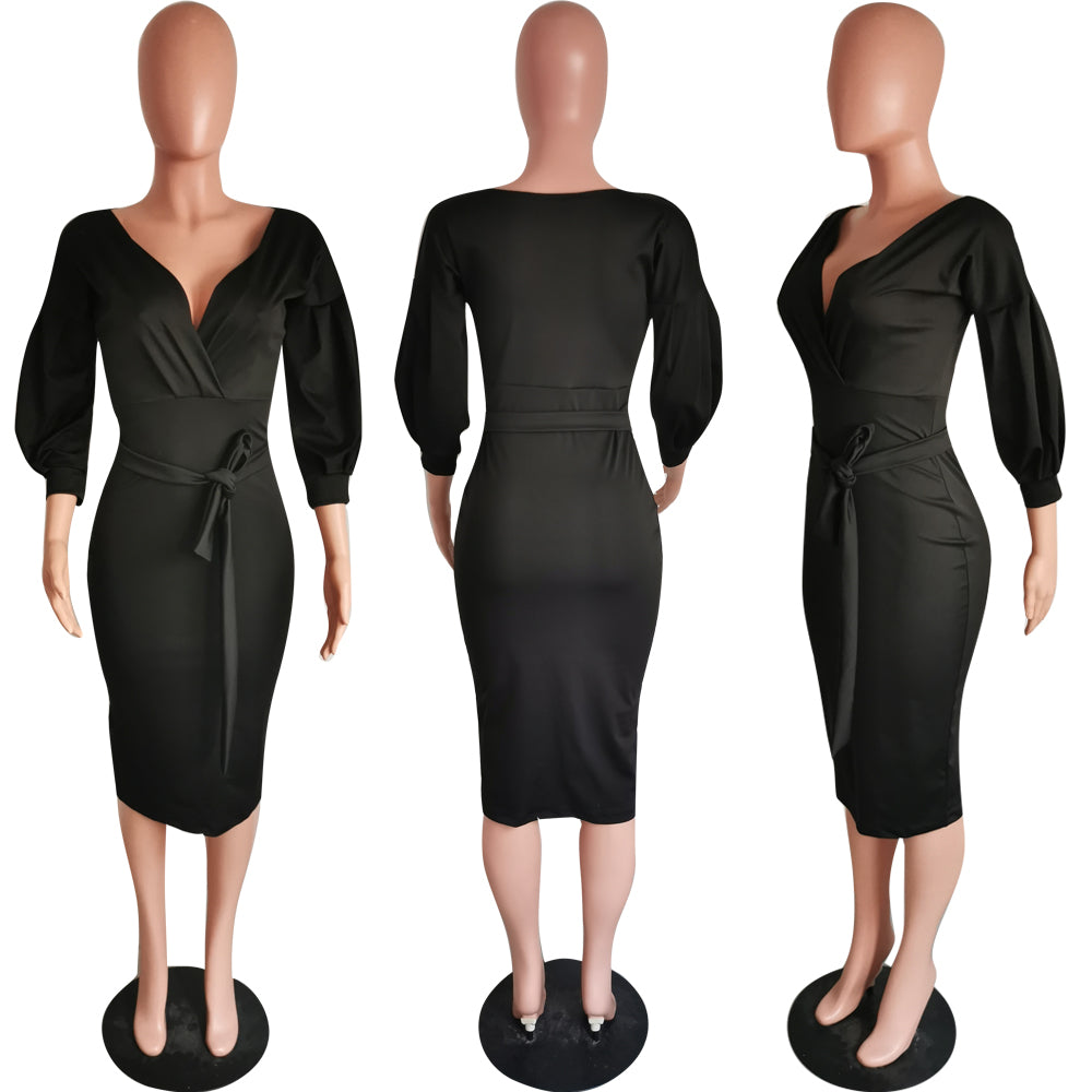 TEEK - V Neck Cold Shoulder Dress DRESS theteekdotcom   