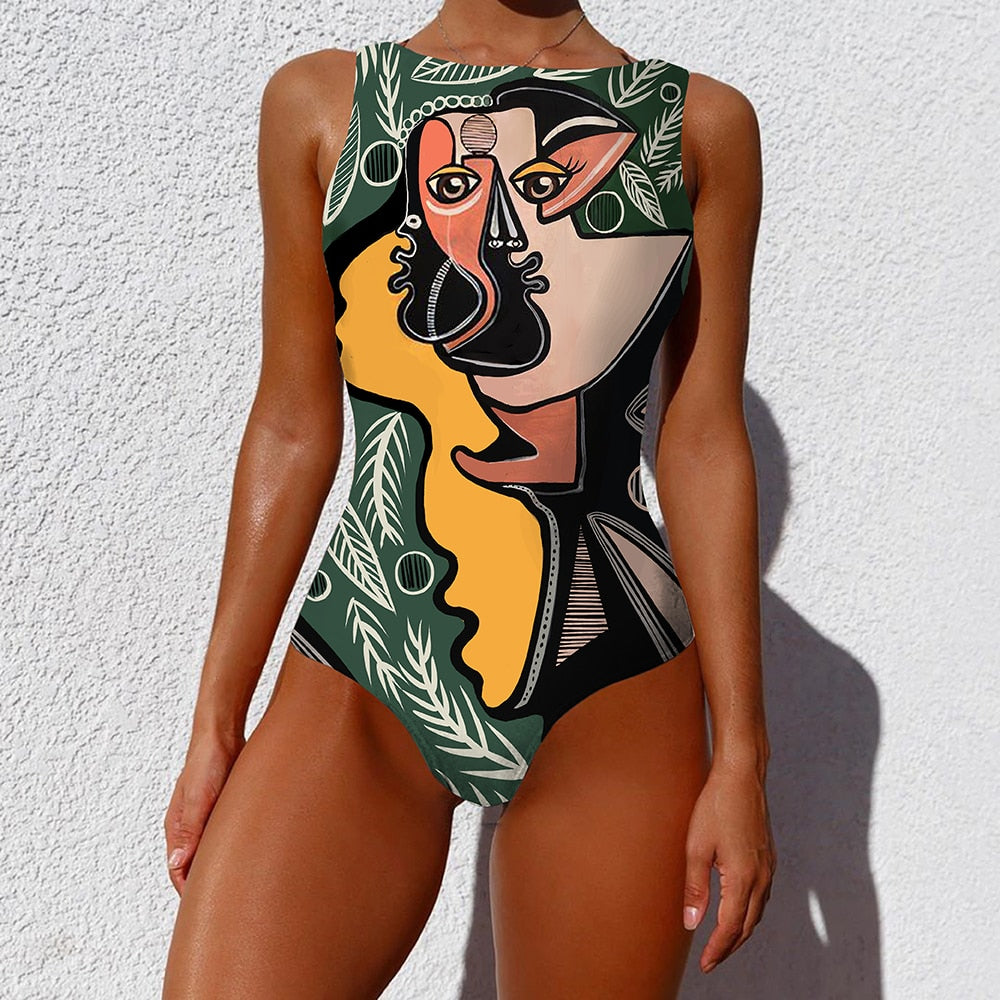 TEEK - Pleasurable Print Swimsuit SWIMWEAR theteekdotcom CR19468G2 S 
