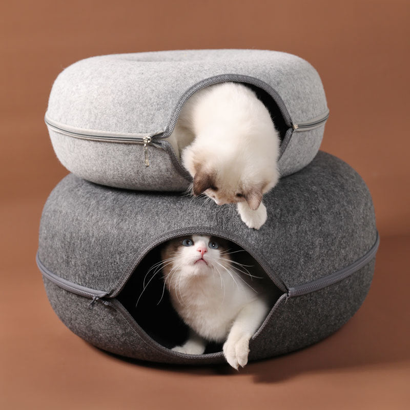 TEEK - Natural Felt Pet Tunnel Nest Beds PET SUPPLIES theteekdotcom   