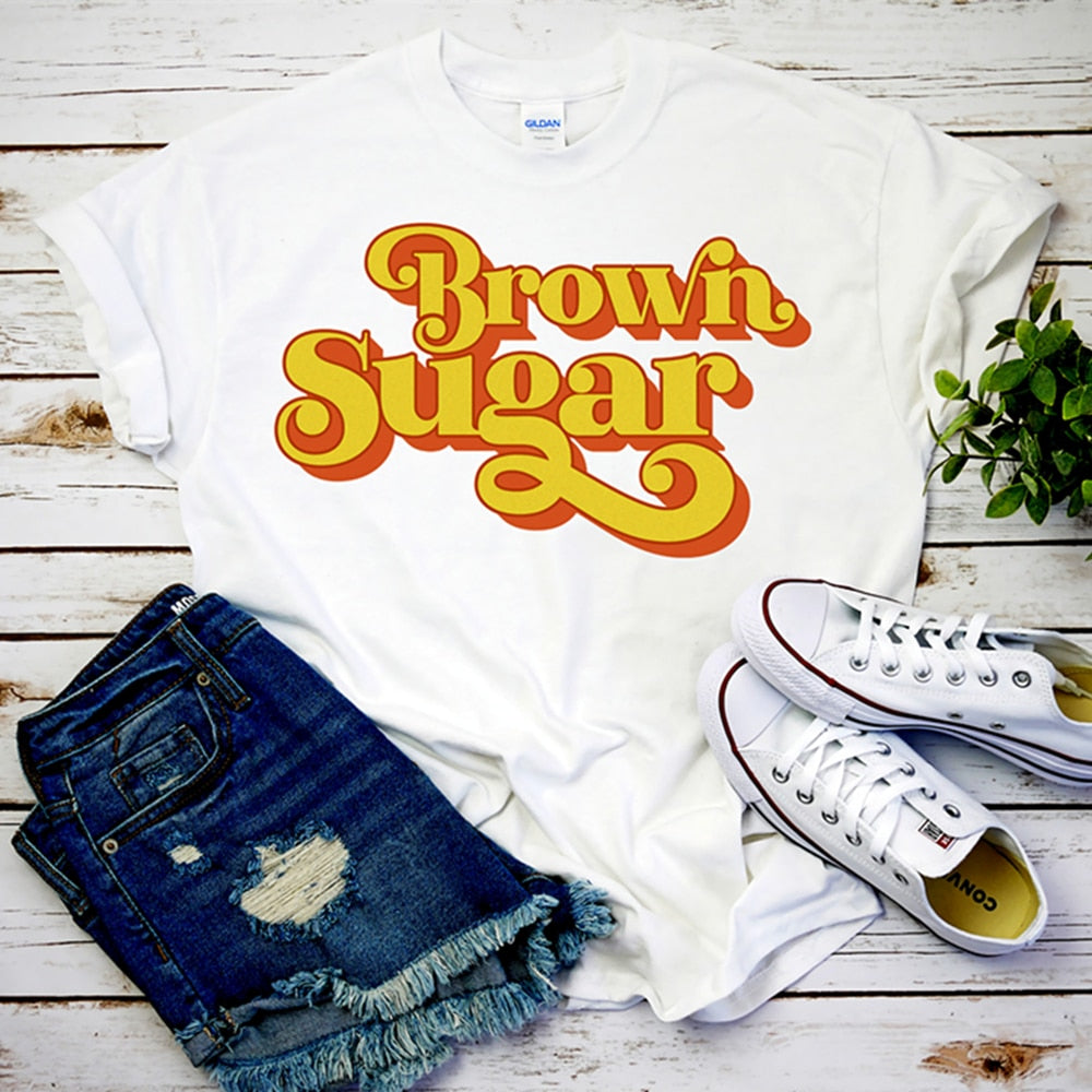 TEEK - Brown Sugar Vintage Graphic Tee TOPS theteekdotcom White S 