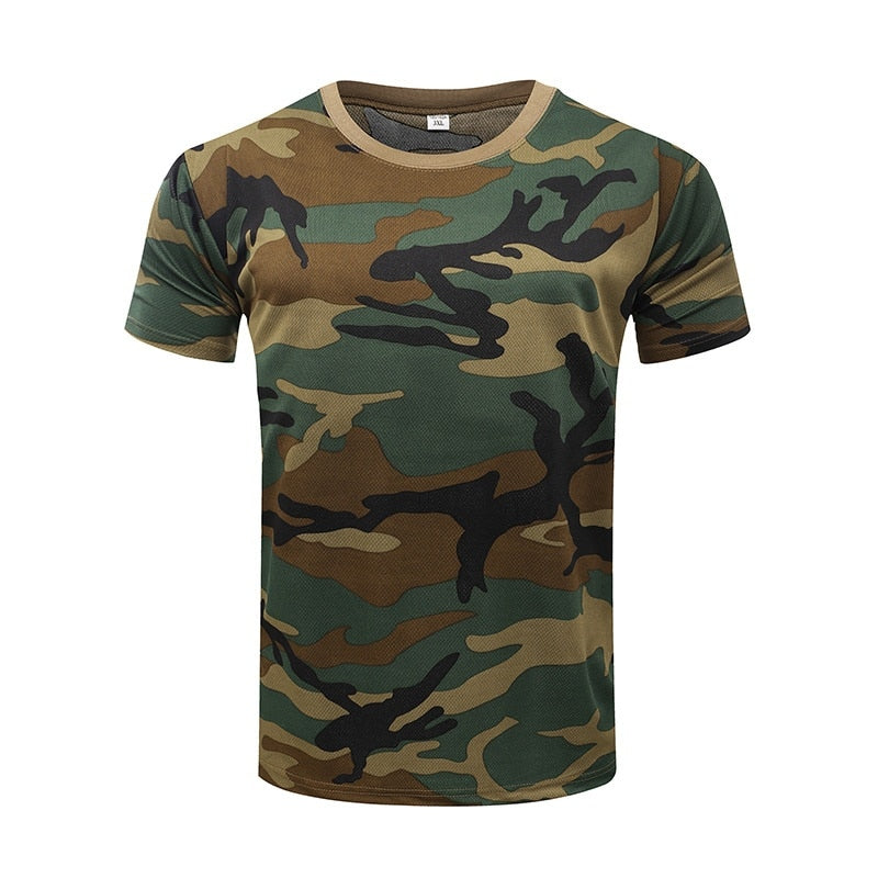 TEEK - Camouflage Tactical Tee Shirts TOPS theteekdotcom Woodland Asian M | US XXS 