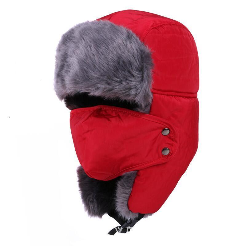 TEEK - Earflap Bomber Hat with Face Cover HAT theteekdotcom red  