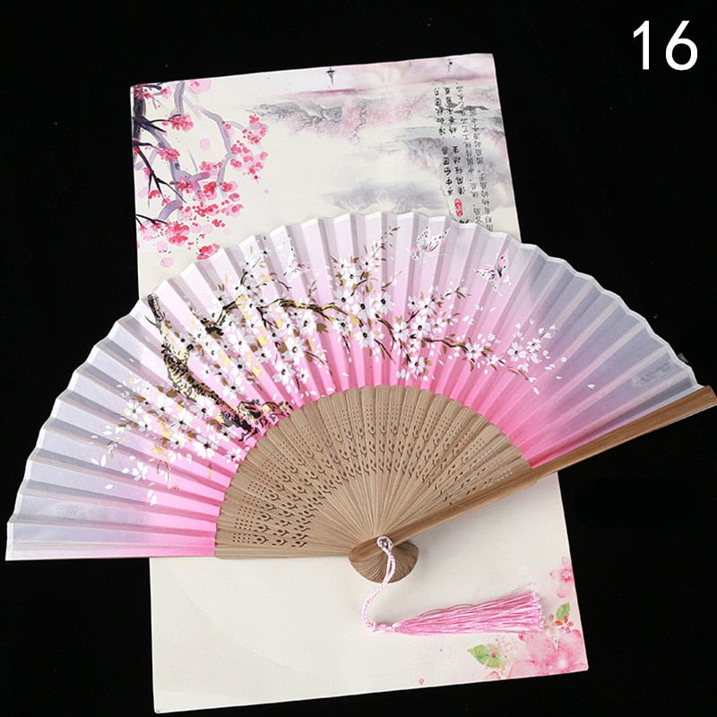 TEEK - Flower Patterned Folding Hand Fan FAN theteekdotcom 16  