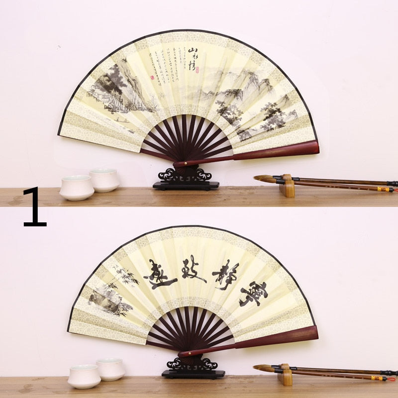 TEEK - Retro Folding Bamboo Handle Hand Fan FAN theteekdotcom 1  