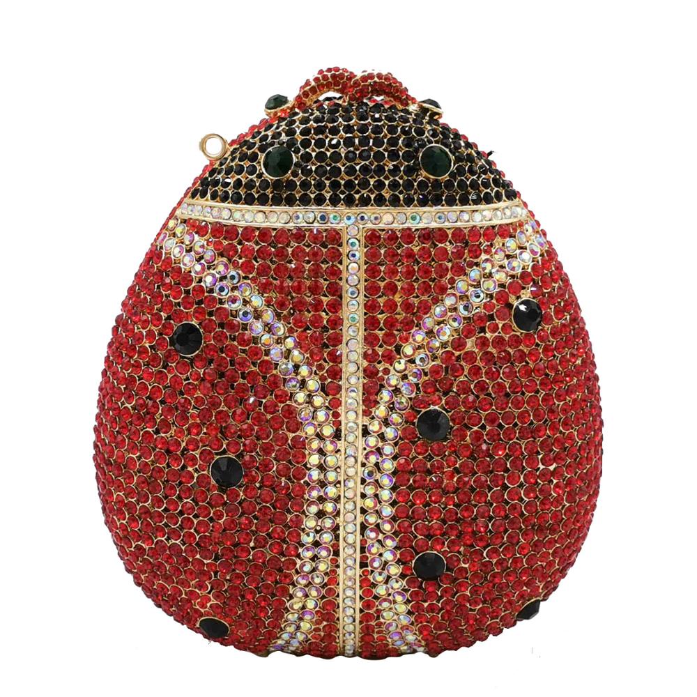 TEEK - 3D Ladybug Bejeweled Clutch BAG theteekdotcom   