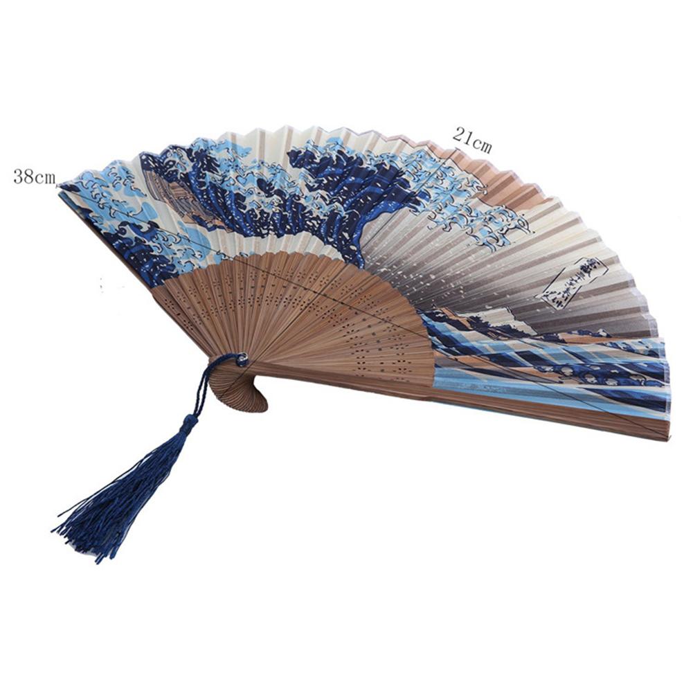 TEEK - Bamboo Folding Tassel Hand Fan FAN theteekdotcom B  