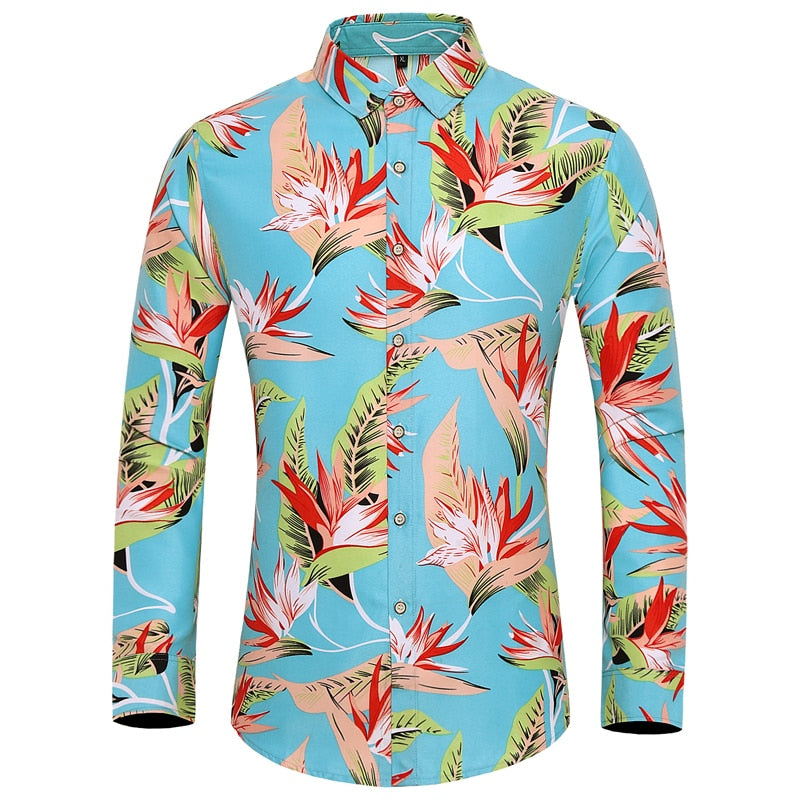 TEEK - Leisure Floral Print Shirt | Various Styles/Sizes TOPS theteekdotcom 401Light blue M 
