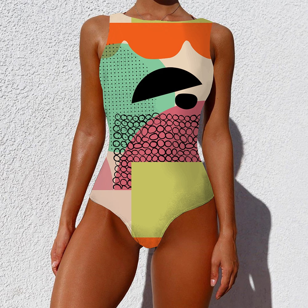 TEEK - Pleasurable Print Swimsuit SWIMWEAR theteekdotcom CR19468C1 S 