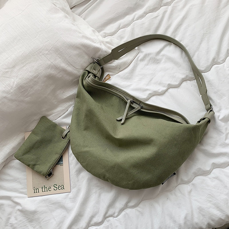 TEEK - Single Shoulder Crossbody Canvas Bag BAG theteekdotcom green  
