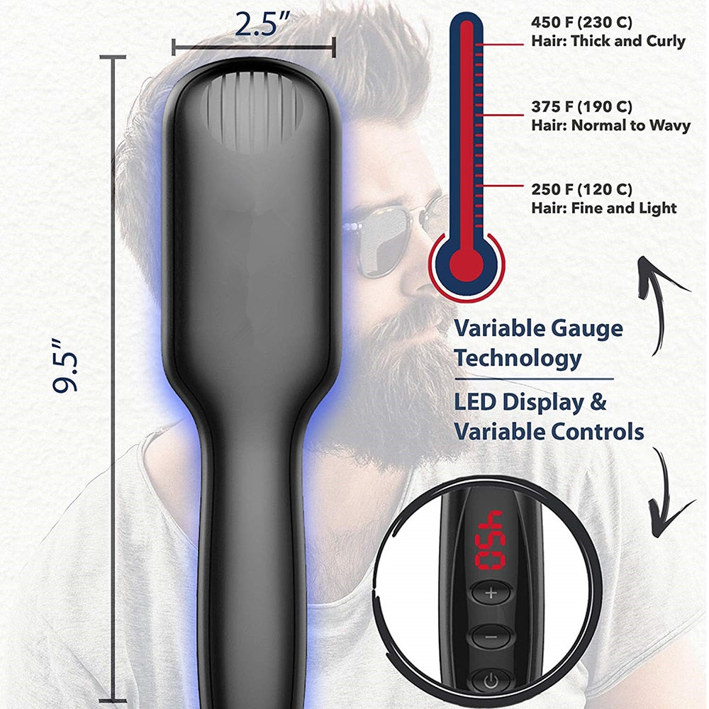 TEEK - Beard Hot Straightener Brush HAIR CARE theteekdotcom   