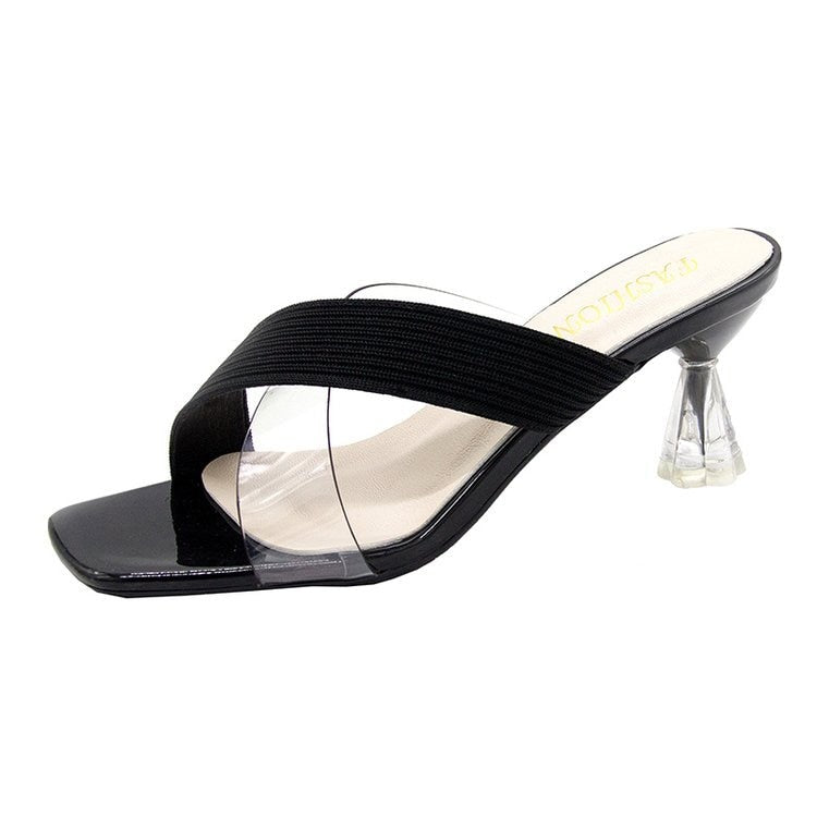 TEEK - Queen Curve Sandals SHOES theteekdotcom Black square 5.5 