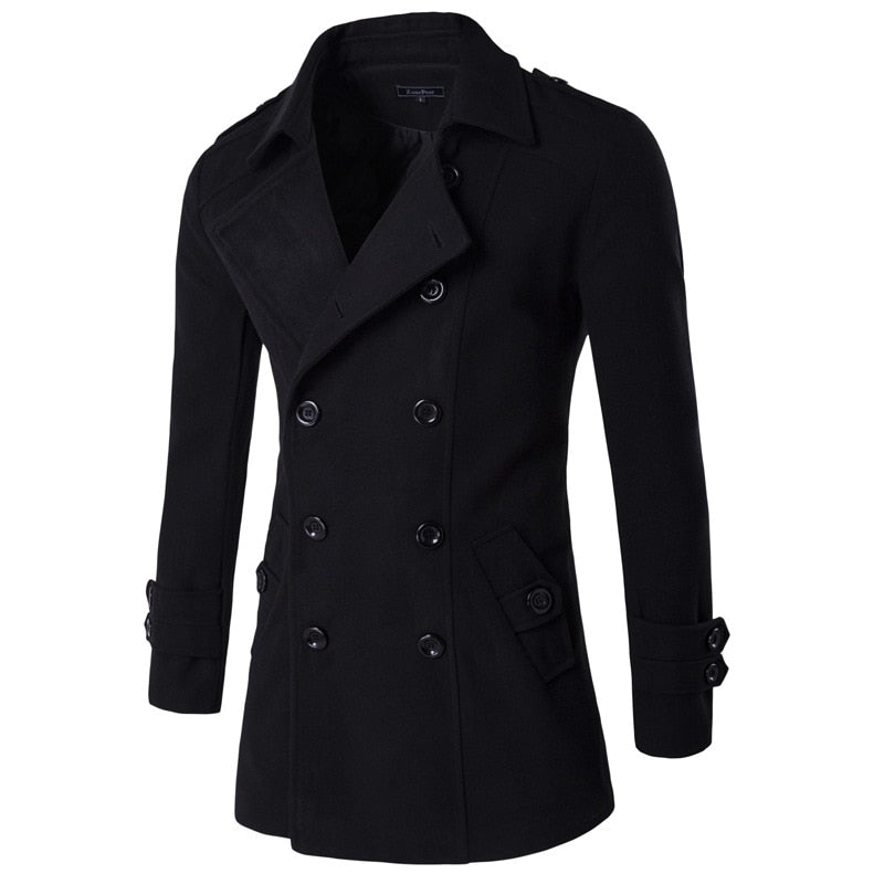 TEEK - Wool Blend Wear Coat COAT theteekdotcom Black US S | ASIAN M (170) 