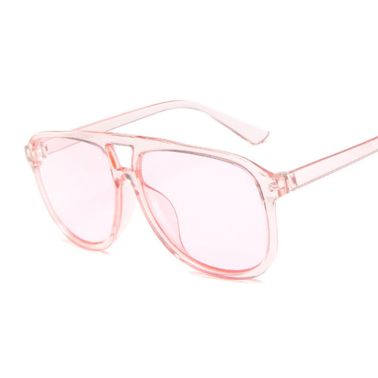 TEEK - Colored Oversized Pilot Sunglasses EYEGLASSES theteekdotcom Pink As shown 