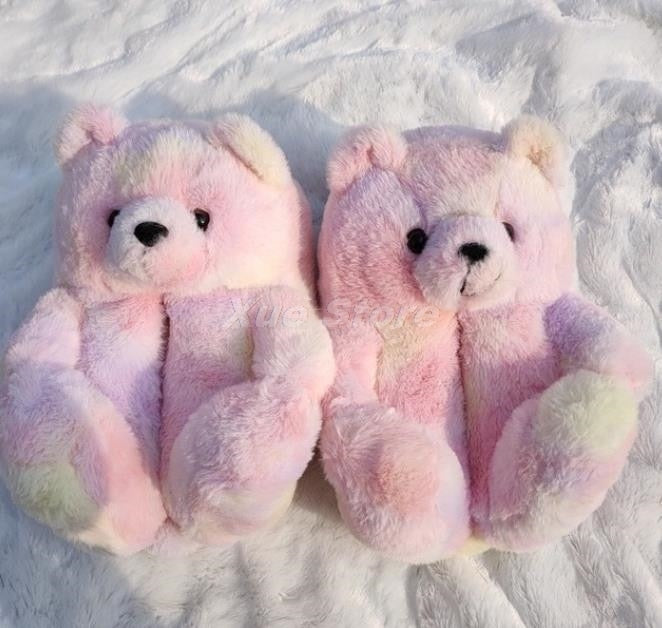 TEEK - Teddy Bear Pink Red or Blue Footwear SHOES theteekdotcom pink colorful 8 