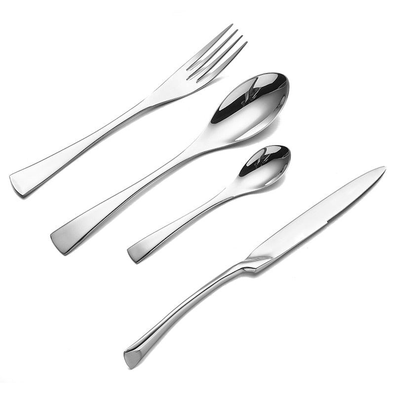 TEEK - Cutlery Stainless Steel Luxury Tableware KITCHEN TOOLS theteekdotcom silver  