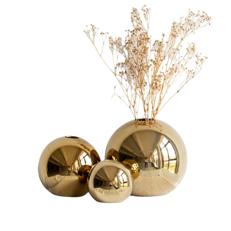 TEEK - Golden Ball Ceramic Vases HOME DECOR theteekdotcom   