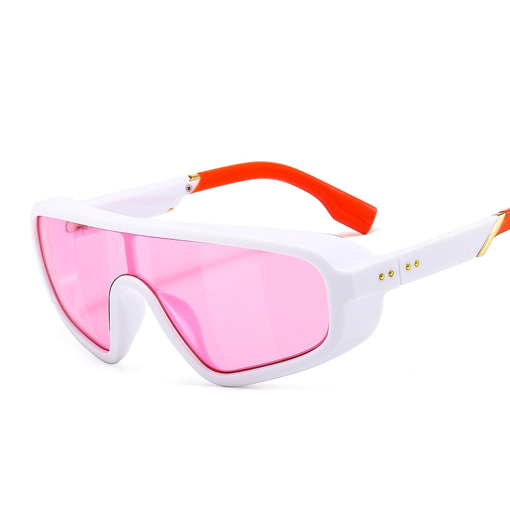 TEEK - Mens Shield Visor Eyewear EYEGLASSES theteekdotcom white pink  