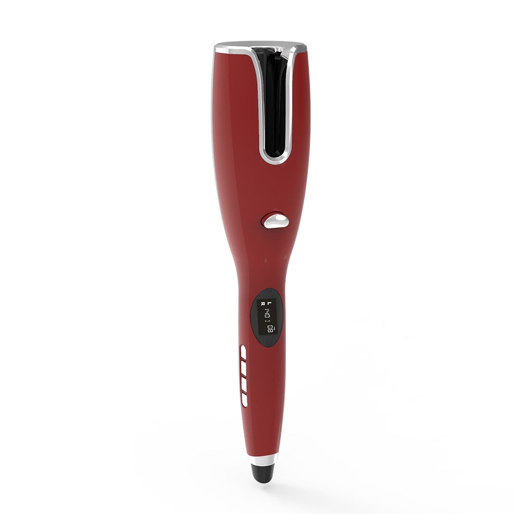 TEEK - LCD Automatic Air Spin Hair Curler HAIR TOOL theteekdotcom Red  