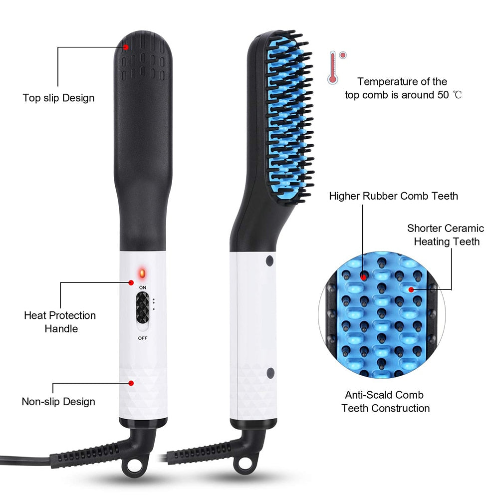 TEEK - Beard Hot Straightener Brush HAIR CARE theteekdotcom   