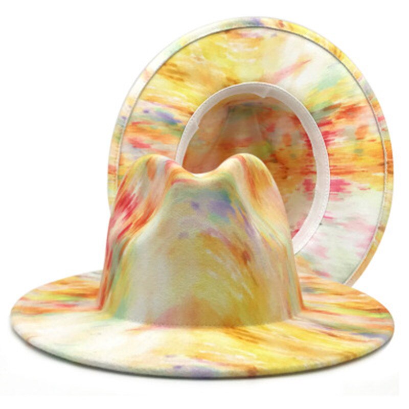 TEEK - Variety of Colorful Wide Brim Fedora Hat HAT theteekdotcom 17 23.23-23.62in 
