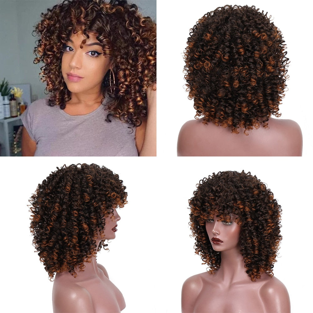 TEEK - 14in Kinky Curly Wig HAIR theteekdotcom T2-30 14inches 