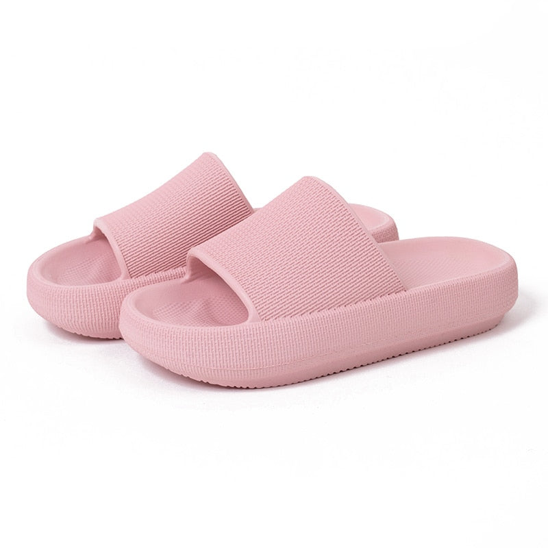 TEEK - Thick Sole Soft Bread Slippers SHOES theteekdotcom Pink 5 