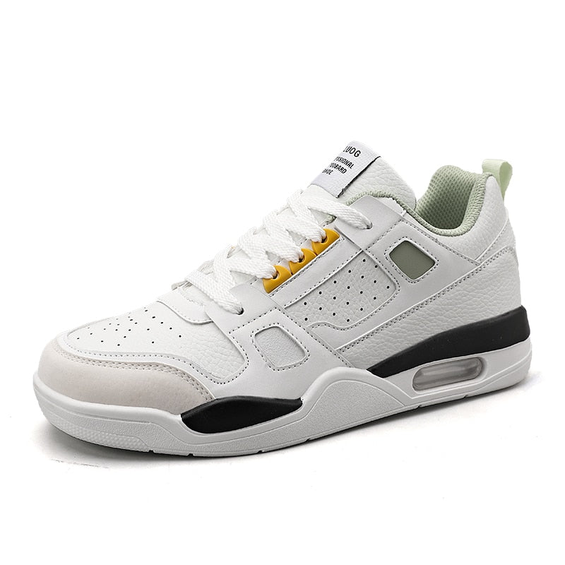 TEEK - Mens Non-Slip Sport Sneakers SHOES theteekdotcom H07 White Yellow 7 