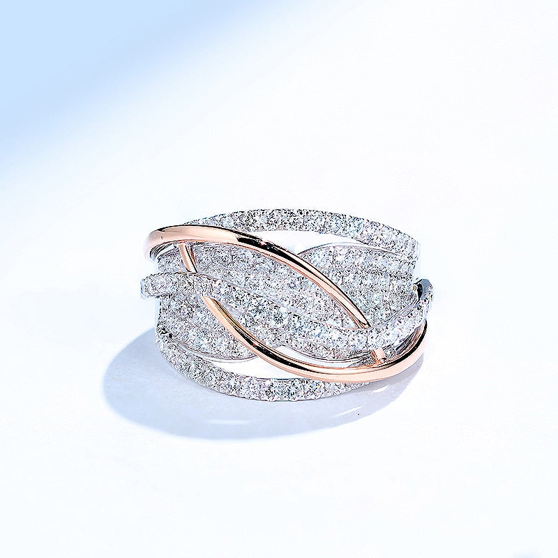 TEEK - Gold and Silver Style Zircon Ring JEWELRY theteekdotcom 6 as shown 20-25 days