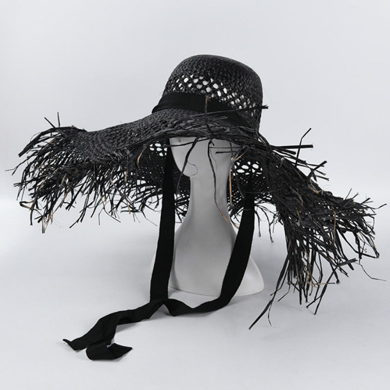 TEEK - Big Brim Tie Beach Hat | Various Colors HAT theteekdotcom black  