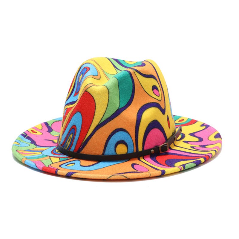 TEEK - Variety of Colorful Wide Brim Fedora Hat HAT theteekdotcom 16 23.23-23.62in 
