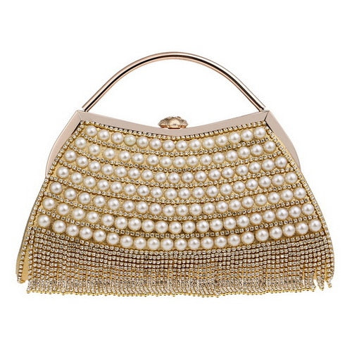 TEEK - Variety of Tassel Bejeweled Evening Bags BAG theteekdotcom YM1167gold  
