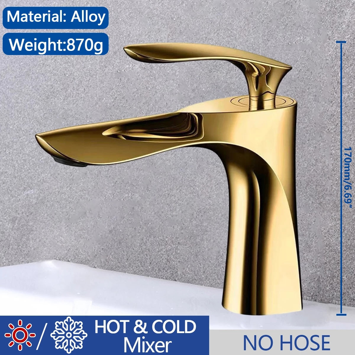 TEEK - Luxury Bathroom Slant Slope HOME DECOR theteekdotcom MP19-1-Gold  