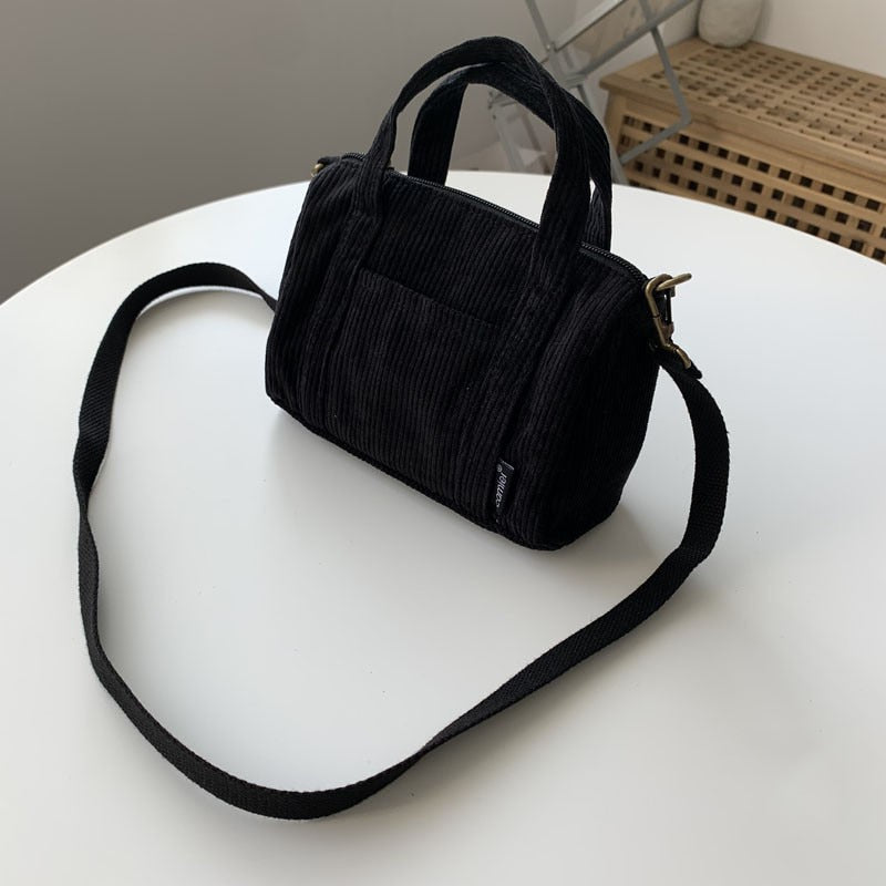 TEEK - Corduroy Mini Tote Bag BAG theteekdotcom black  