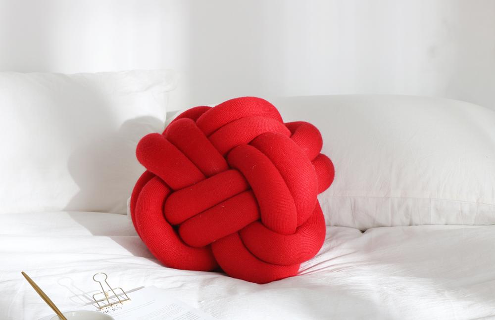 TEEK - Nest Knot Cushion PILLOW theteekdotcom red 9.42inx11.81in 