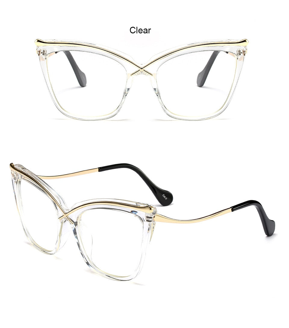 TEEK - Vintage Flower Cat Eye Reading Glasses | Prescribed EYEGLASSES theteekdotcom C5 clear clear +0.50 