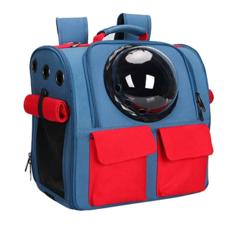 TEEK - Foldable Astronaut Pet Transport Capsule Backpack PET SUPPLIES theteekdotcom Red Blue L 