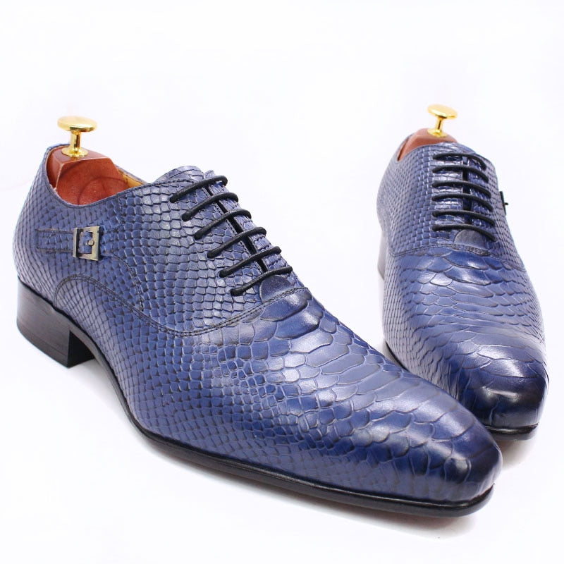 TEEK - Slither Laced Dress Shoes SHOES theteekdotcom Blue US 6.5 (24cm/Label 6) 