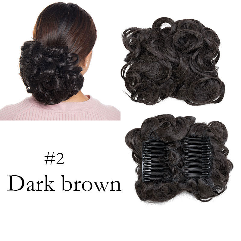 TEEK - Large Curly Hair Comb Clip HAIR theteekdotcom dark brown  