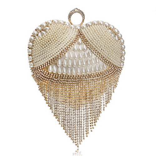 TEEK - Variety of Tassel Bejeweled Evening Bags BAG theteekdotcom YM1090gold  