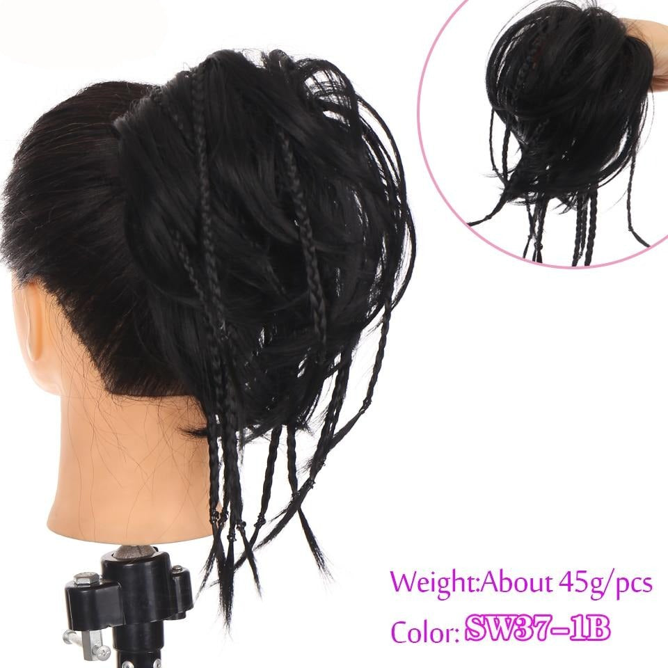 TEEK -Messy Straight Donut Hair Bow HAIR theteekdotcom SW37-1B  