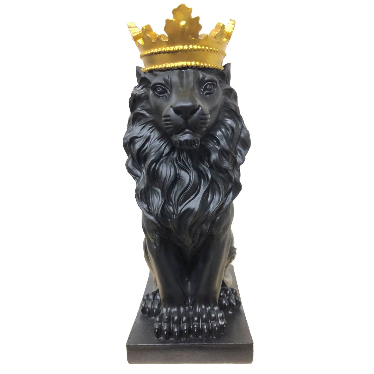 TEEK - Crowned Lion Statue HOME DECOR theteekdotcom Black 7.87x3.14x3.94in 