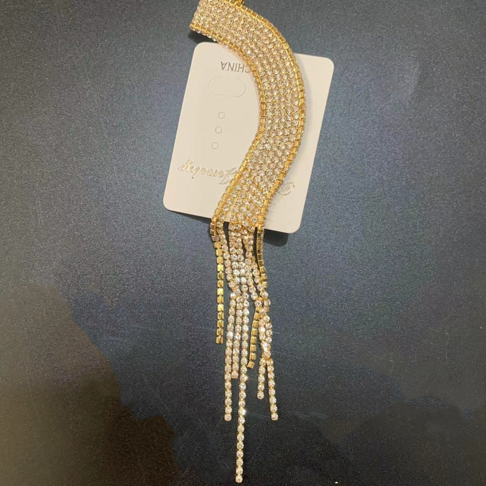 TEEK - Mystic Black Tassel Earring Clip JEWELRY theteekdotcom Gold  