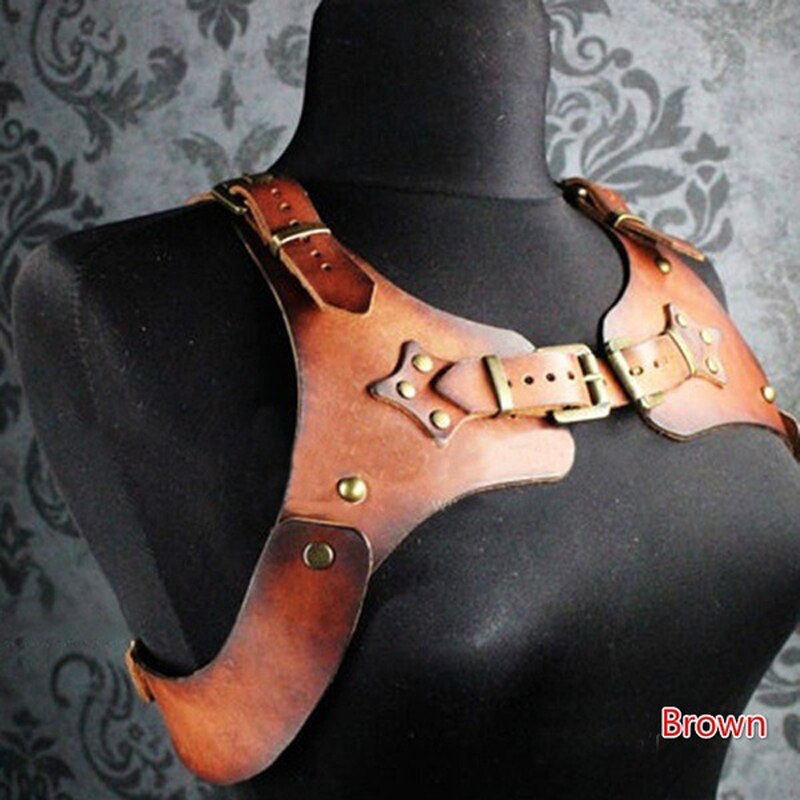 TEEK - Suspender Brace Chest Plate TOPS theteekdotcom Light brown One Size 