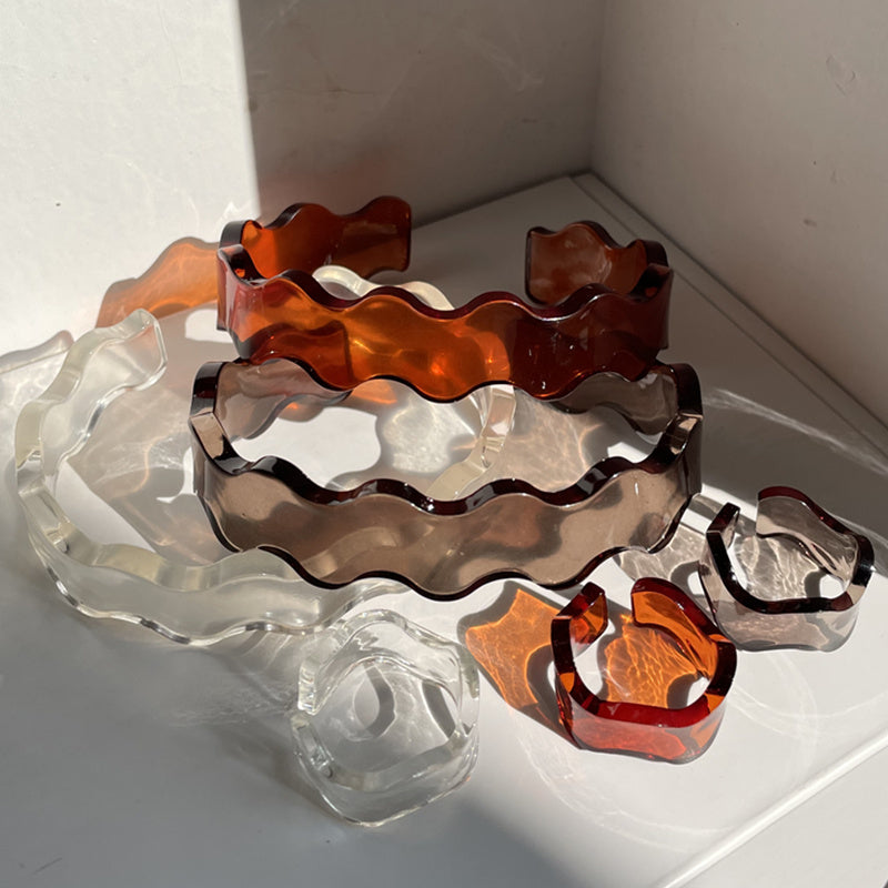 TEEK - Color Transparent Acrylic Resin Open Jewelry JEWELRY theteekdotcom   